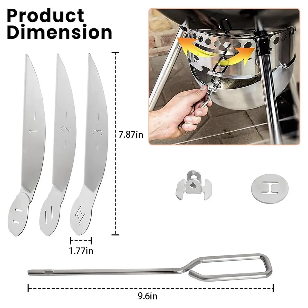 ABPF 18-1/2 Inch Grill One-Touch Cleaning System Kit for Kettle Grill 7443 90719 Grill Parts
ABPF 18-1/2 Inch Grill One-Touch Cleaning System Kit for Kettle Grill 7443 90719 Grill Parts
