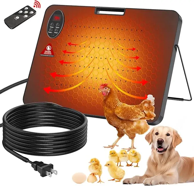 Chicken Coop Heater 200W Flat-Panel Radiant Chicken Heater for Winter with Thermal Protector Heating Plate with High Temperature
Chicken Coop Heater 200W Flat-Panel Radiant Chicken Heater for Winter with Thermal Protector Heating Plate with High Temperature