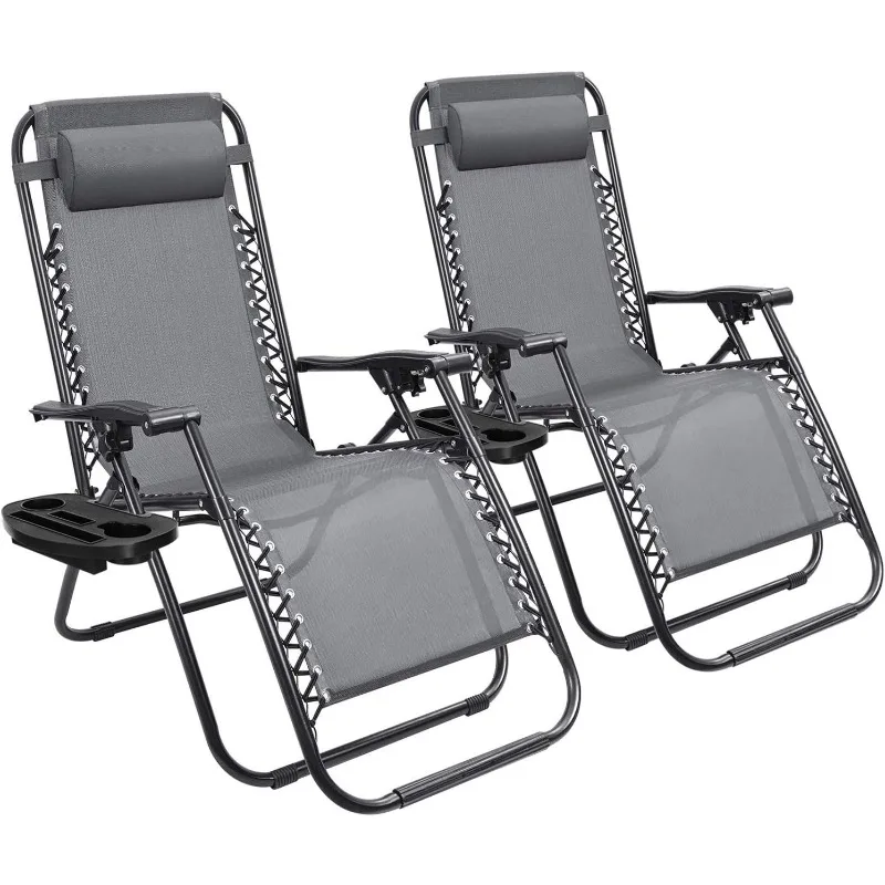 Patio Zero Gravity Chair Outdoor Folding Adjustable Reclining Chairs Pool Side Using Lawn Lounge Chair with Pillow Set of 2
Patio Zero Gravity Chair Outdoor Folding Adjustable Reclining Chairs Pool Side Using Lawn Lounge Chair with Pillow Set of 2