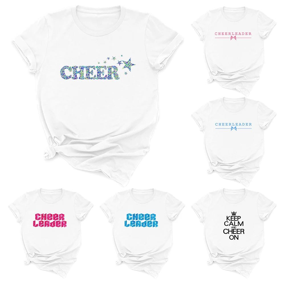 White Team T-shirt Women Short Sleeved T-shirt O-neck Tops Summer T-shirt Cheerleading Competition Uniform Women Clothing
White Team T-shirt Women Short Sleeved T-shirt O-neck Tops Summer T-shirt Cheerleading Competition Uniform Women Clothing