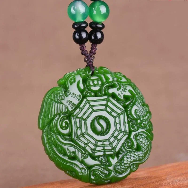Natural Green Hand-carved Dragon and Phoenix with Jade Pendant Fashion Boutique Jewelry Men and Women Necklace Gift Accessories
Natural Green Hand-carved Dragon and Phoenix with Jade Pendant Fashion Boutique Jewelry Men and Women Necklace Gift Accessories