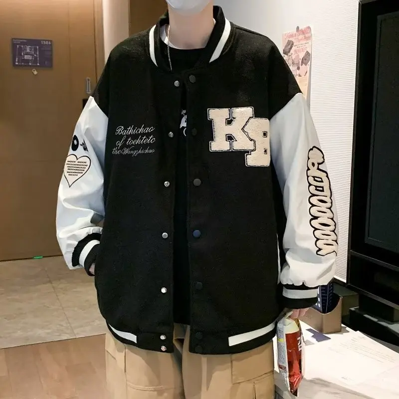 Spring 2024 Men's Embroidered Jacket Baseball Style Lettering Trendy Loose Fit High Street Cool Streetwear Spring Autumn Oute...
Spring 2024 Men's Embroidered Jacket Baseball Style Lettering Trendy Loose Fit High Street Cool Streetwear Spring Autumn Oute...