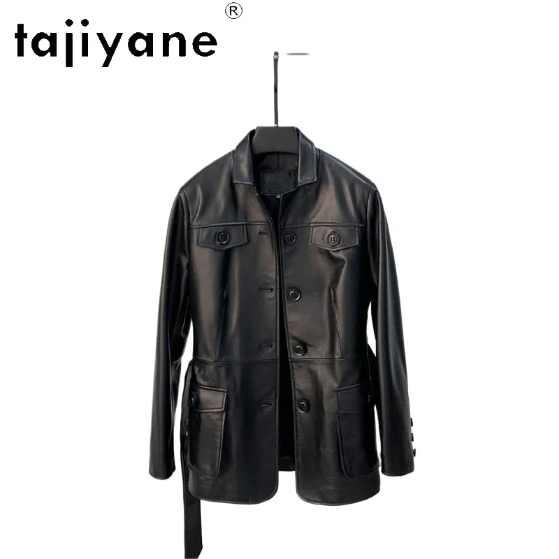 TAJIYANE Real Sheepskin Leather Jacket Woman Mid-Length Motorcycle Jackets with Belted Casual Stylish Coat Women Clothes 2026 자켓
TAJIYANE Real Sheepskin Leather Jacket Woman Mid-Length Motorcycle Jackets with Belted Casual Stylish Coat Women Clothes 2026 자켓