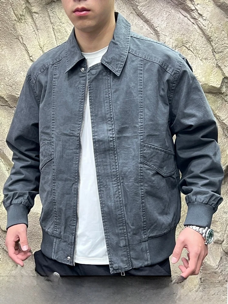 American High-End Style Washed Pure Cotton Men's Fashion Collar Commuter Jacket Spring New Arrival Standard Fit Zipper Closure
American High-End Style Washed Pure Cotton Men's Fashion Collar Commuter Jacket Spring New Arrival Standard Fit Zipper Closure