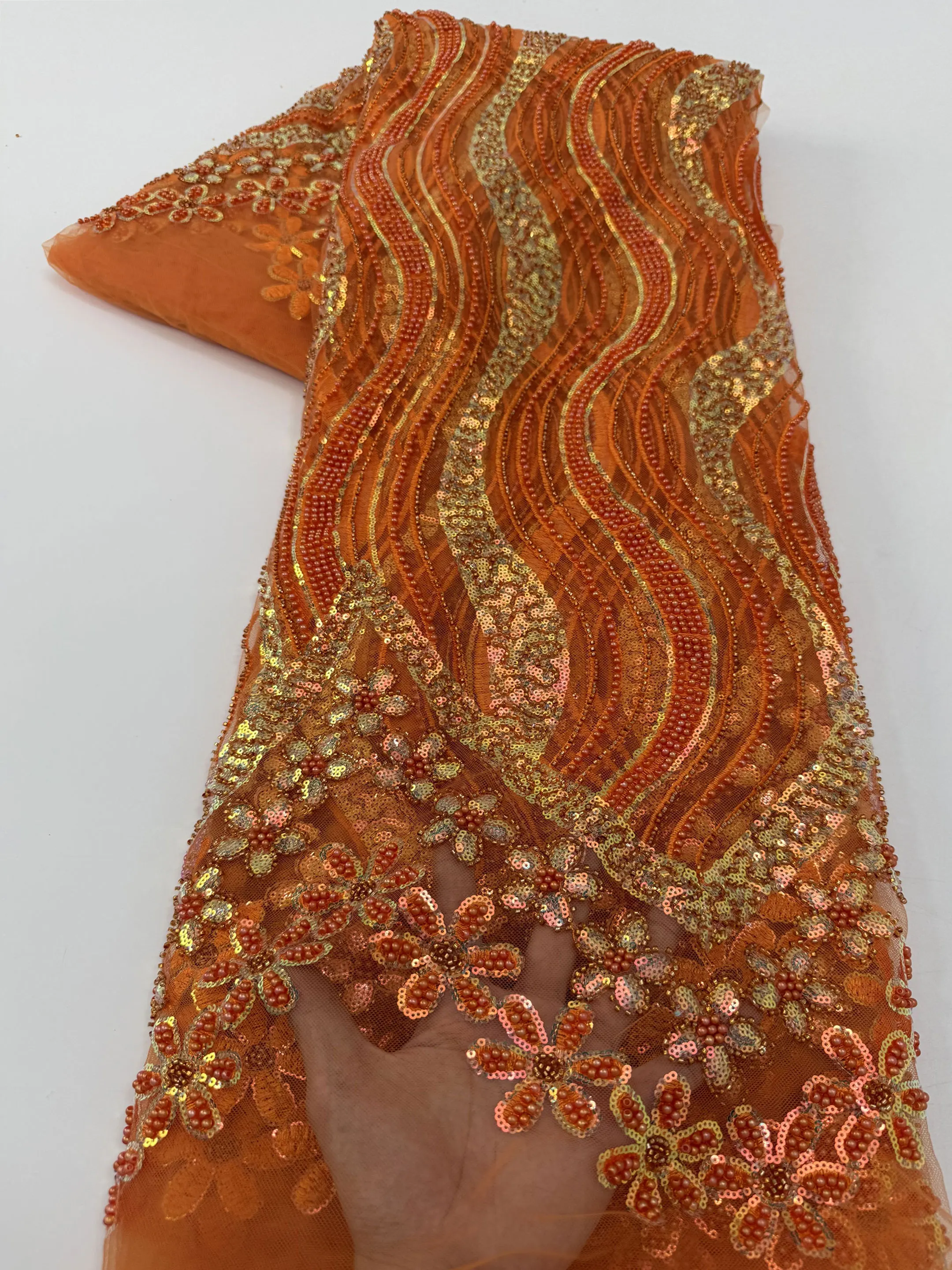 Burnt Orange Beaded Lace Fabric French Mesh African Fabric Lace High Quality 2026 Green Sequins Tulle Lace For Wedding
Burnt Orange Beaded Lace Fabric French Mesh African Fabric Lace High Quality 2026 Green Sequins Tulle Lace For Wedding
