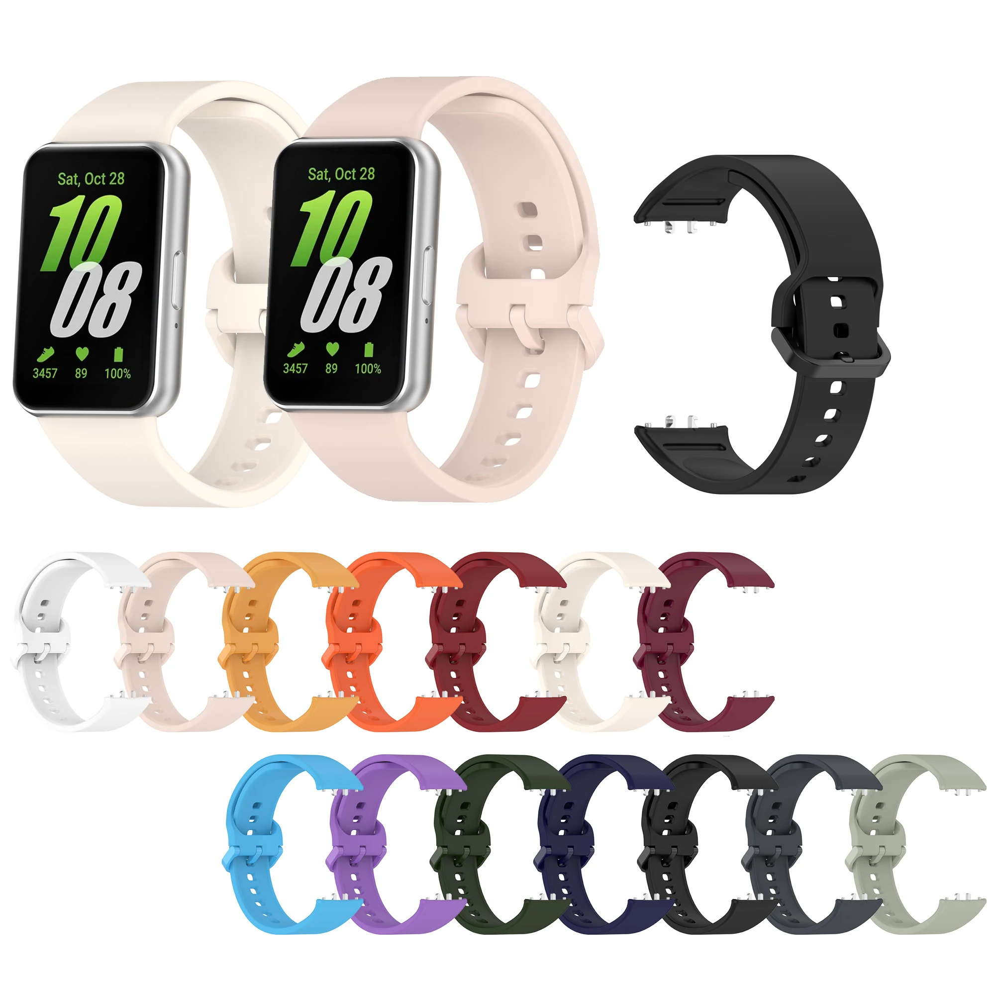 Silicone Strap For Samsung Galaxy Fit 3 Fit3 SM-R390 Metal Soft Waterproof Sport Fashion Smart Watch Wristband
Silicone Strap For Samsung Galaxy Fit 3 Fit3 SM-R390 Metal Soft Waterproof Sport Fashion Smart Watch Wristband