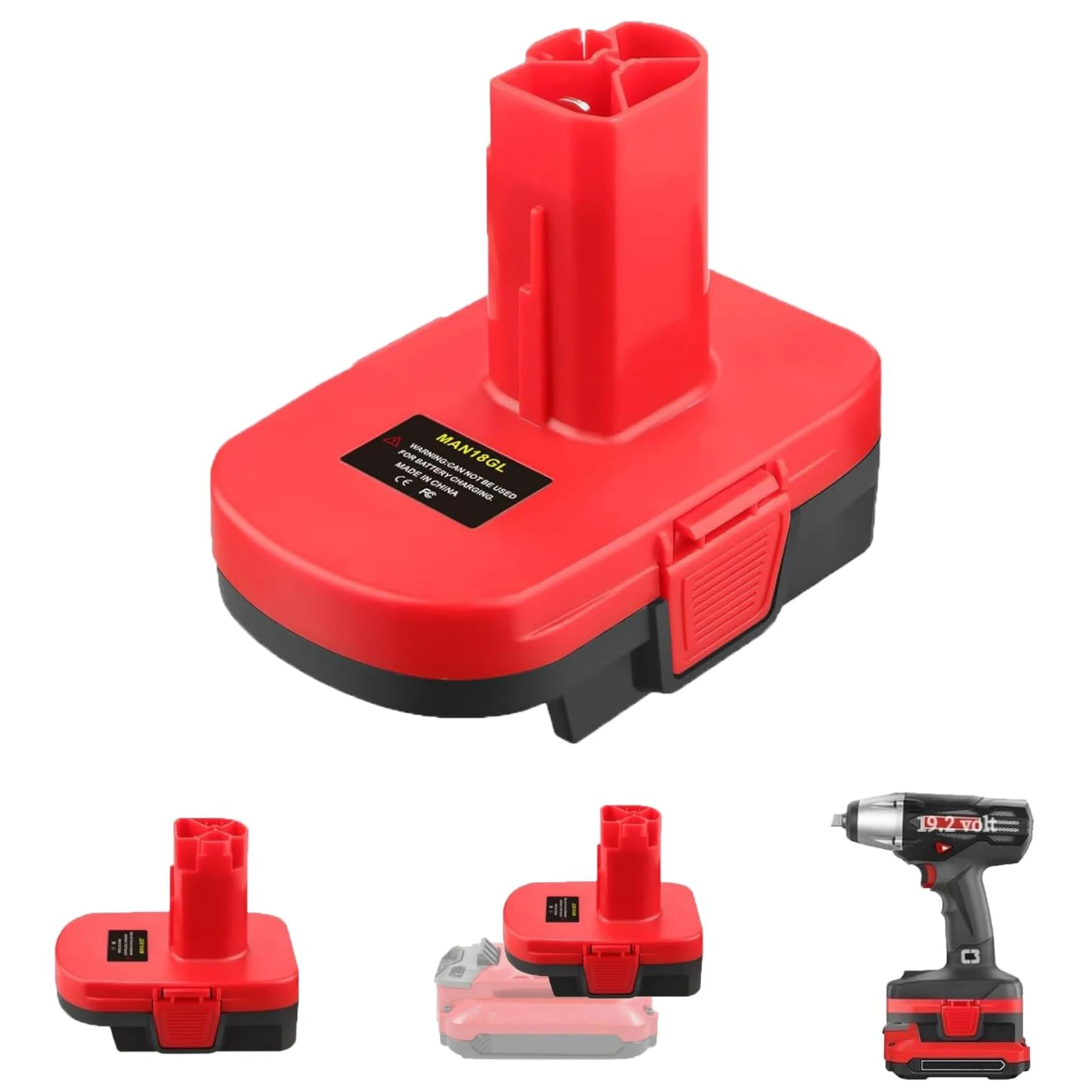Battery Adapter MAN18GL for Craftsman 20V To 19.2V,Adapter for Craftsman V20 New 20V Lithium Battery To C3 19.2V Old Power Tools
Battery Adapter MAN18GL for Craftsman 20V To 19.2V,Adapter for Craftsman V20 New 20V Lithium Battery To C3 19.2V Old Power Tools