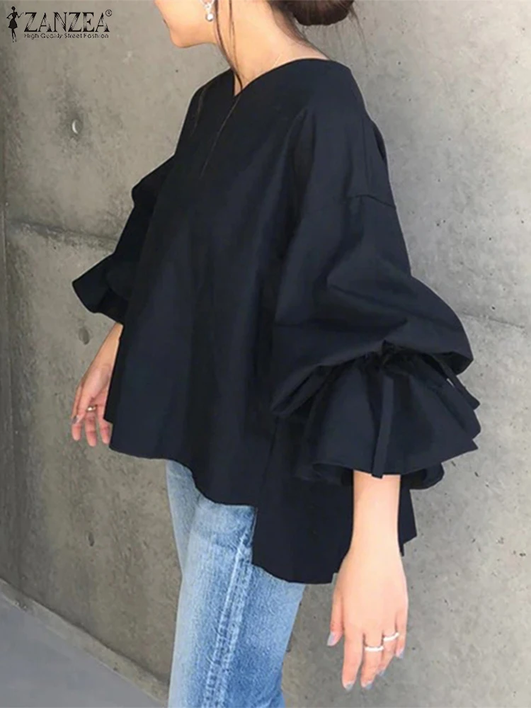 ZANZEA, осенние топы с длинными рукавами-фонариками, блузка, женская мода 2025, повседневные свободные туники с v-образным вырезом, однотонные блузки на шнуровке
ZANZEA, осенние топы с длинными рукавами-фонариками, блузка, женская мода 2025, повседневные свободные туники с v-образным вырезом, однотонные блузки на шнуровке