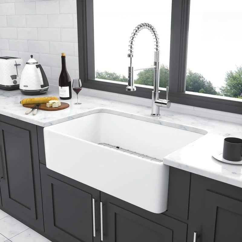 33 Inch White Farmhouse Sink, Porcelain Single Bowl Kitchen Sink with Apron Front, 33 x 20 x 10 Inch
33 Inch White Farmhouse Sink, Porcelain Single Bowl Kitchen Sink with Apron Front, 33 x 20 x 10 Inch