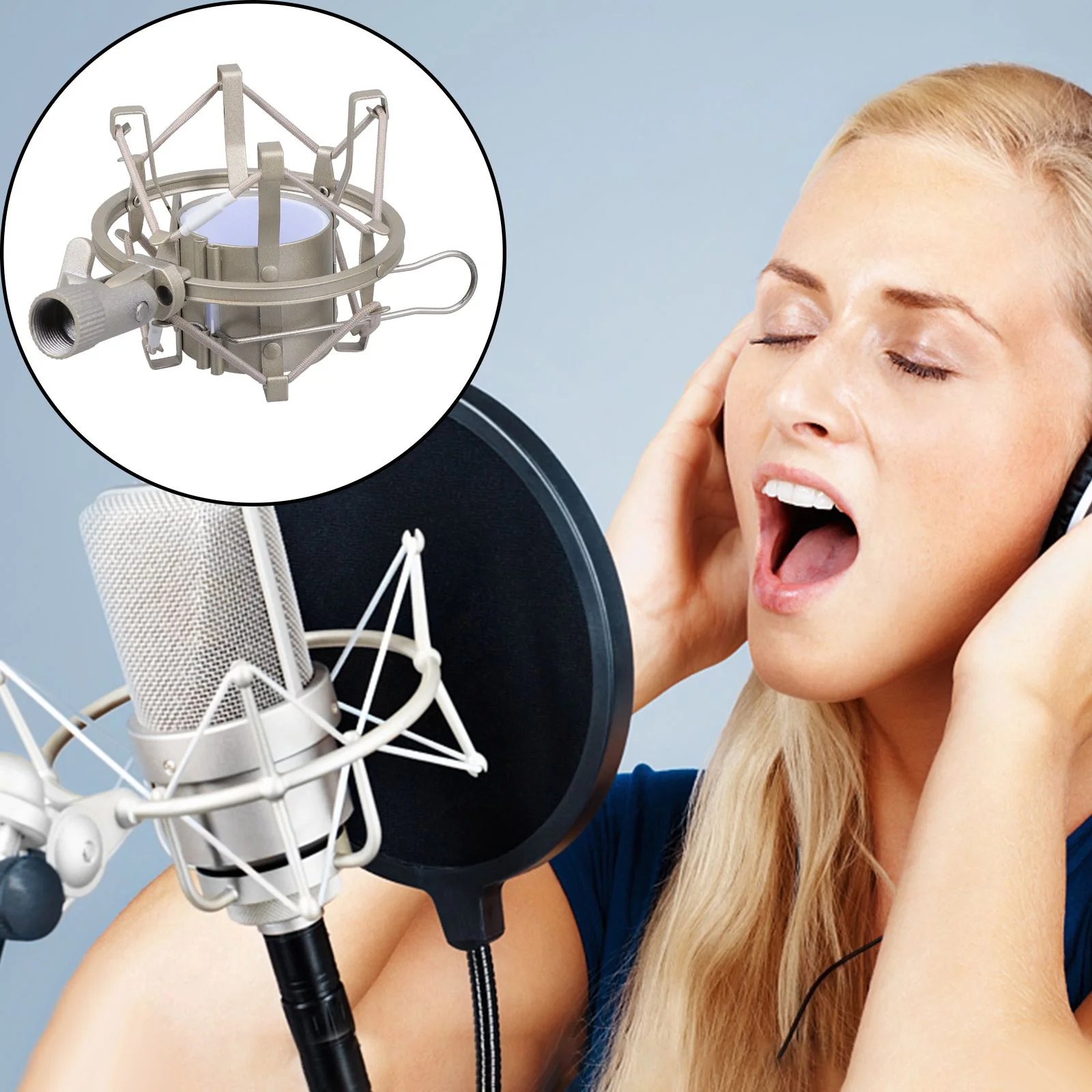 Microphone Shock Mount 15cm Bracket Hole Universal Anti Mount for Singing Game Meeting Live Broadcast DJ Equipment
Microphone Shock Mount 15cm Bracket Hole Universal Anti Mount for Singing Game Meeting Live Broadcast DJ Equipment