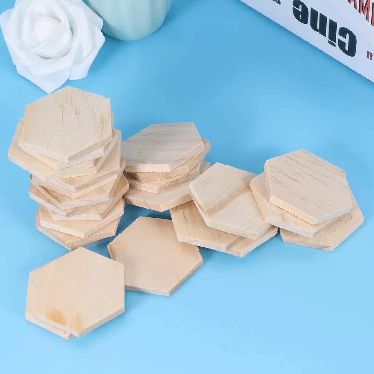 25Pcs Natural Wood Hexagon Slices Decorative Blank Discs for DIY Painting Staining Wedding Home Fireplace Decoration Craft
25Pcs Natural Wood Hexagon Slices Decorative Blank Discs for DIY Painting Staining Wedding Home Fireplace Decoration Craft