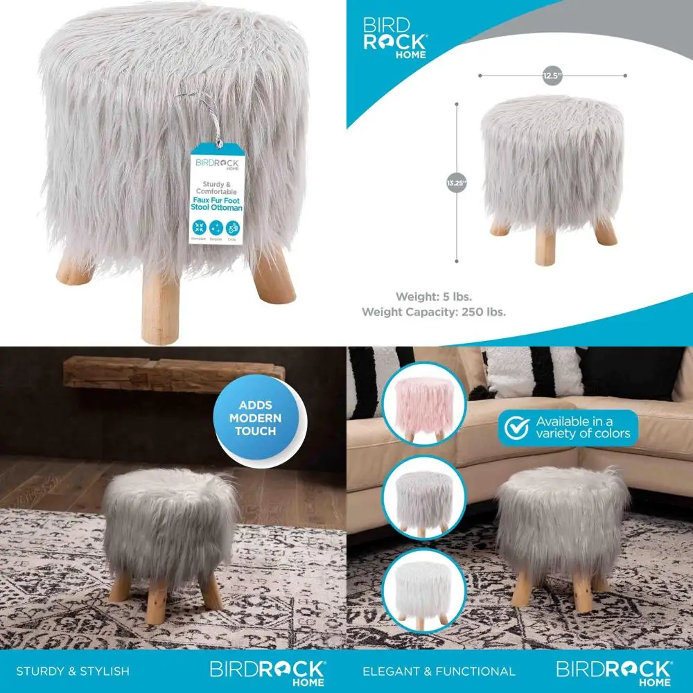 Табурет для ног с обивкой из искусственного меха и ножками из натурального дерева — компактное туалетное кресло для макияжа и релаксации
Табурет для ног с обивкой из искусственного меха и ножками из натурального дерева — компактное туалетное кресло для макияжа и релаксации