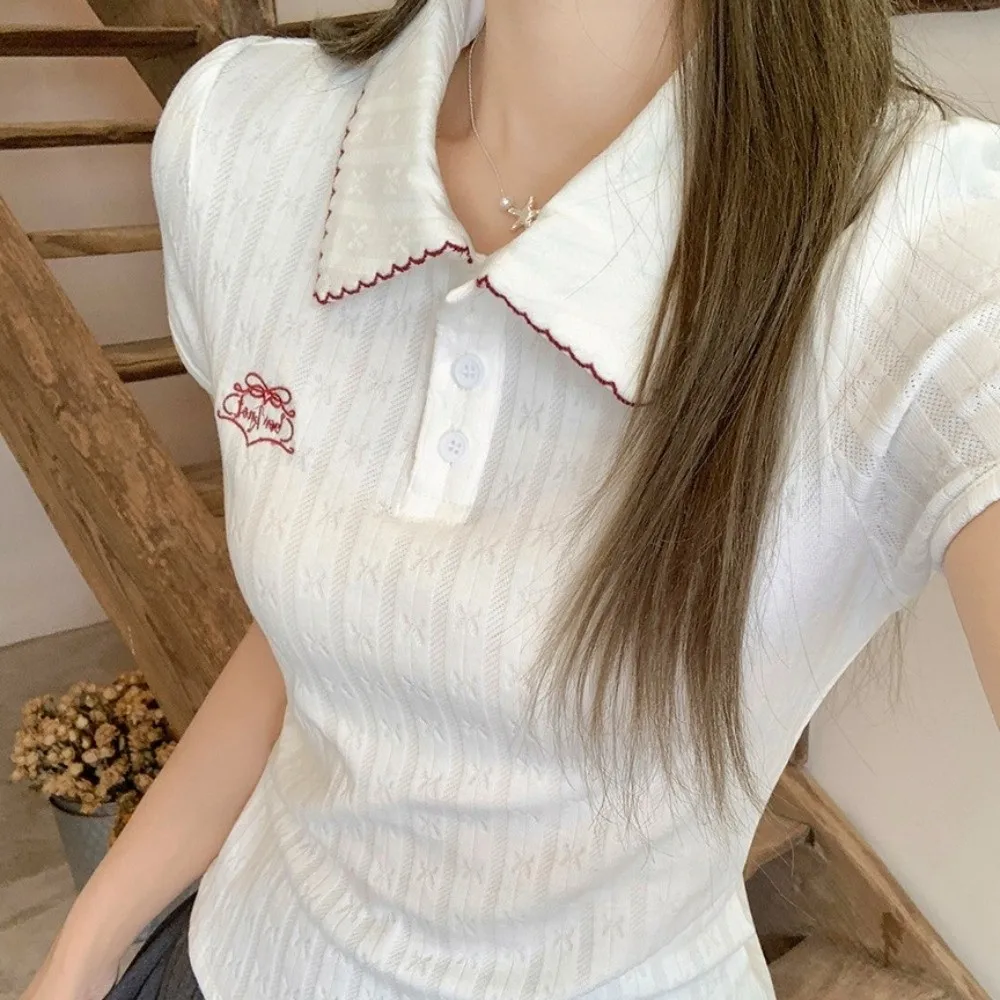 Spicy Girl Embroidery Korean T-Shirt Short White Knitwear Tops V Neck Pullover Y2K Crop Top Party
Spicy Girl Embroidery Korean T-Shirt Short White Knitwear Tops V Neck Pullover Y2K Crop Top Party