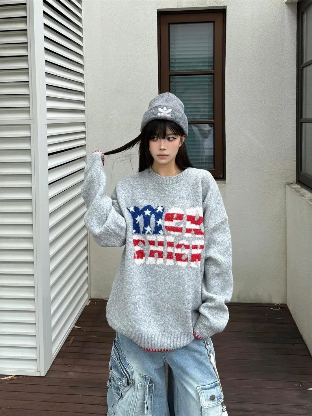 Retro American Flag Print Sweater Loose Fit round Ne Casual Knitted Top for Men And Women Autumn Winter Lazy Sle Faionable
Retro American Flag Print Sweater Loose Fit round Ne Casual Knitted Top for Men And Women Autumn Winter Lazy Sle Faionable