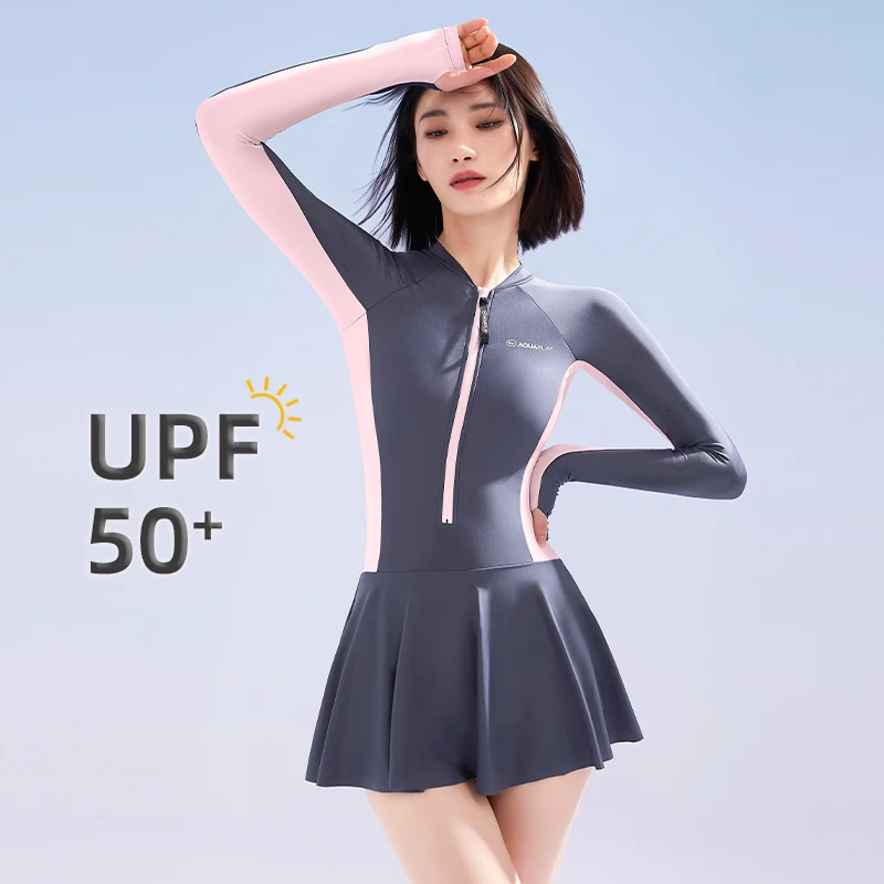 AquaPlay Women One Piece Swimsuit Front Zipper UPF50+ Skirted Swimsuit Quick Dry Surf Suit Diving Suit
AquaPlay Women One Piece Swimsuit Front Zipper UPF50+ Skirted Swimsuit Quick Dry Surf Suit Diving Suit