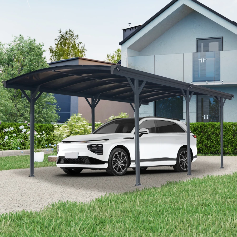 Outdoor Carport 10 FT * 19 FT* 7 FT Arch Carport Aluminum Metal Frame and Polycarbonate Panels Car Port for Outdoor Driveway Ca
Outdoor Carport 10 FT * 19 FT* 7 FT Arch Carport Aluminum Metal Frame and Polycarbonate Panels Car Port for Outdoor Driveway Ca