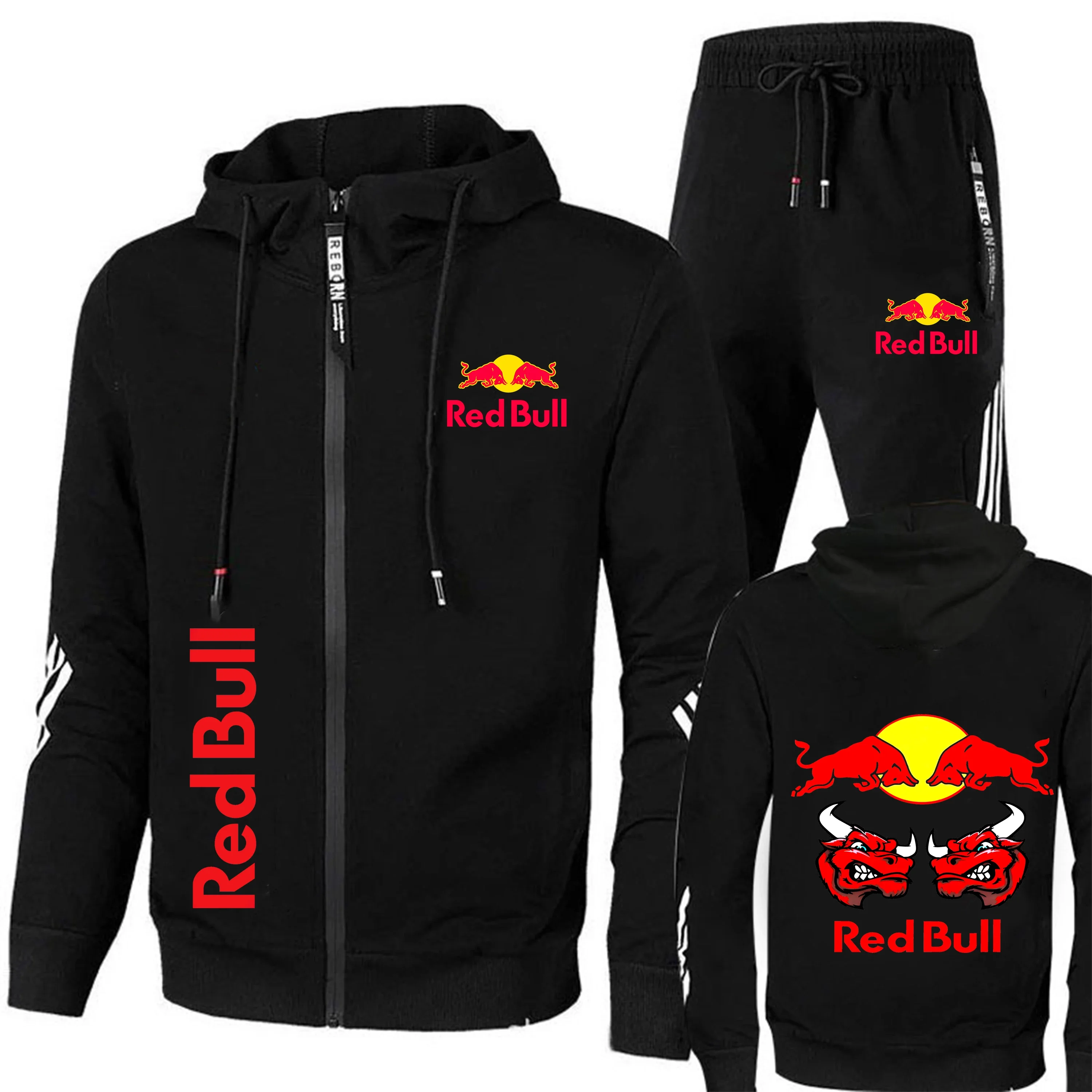 Spring and Autumn Red Bull Racing Logo Men's Hoodie Set Zipper Sweatshirt+Pants Two Piece Set Extreme Sports Red Bull Sports Set
Spring and Autumn Red Bull Racing Logo Men's Hoodie Set Zipper Sweatshirt+Pants Two Piece Set Extreme Sports Red Bull Sports Set