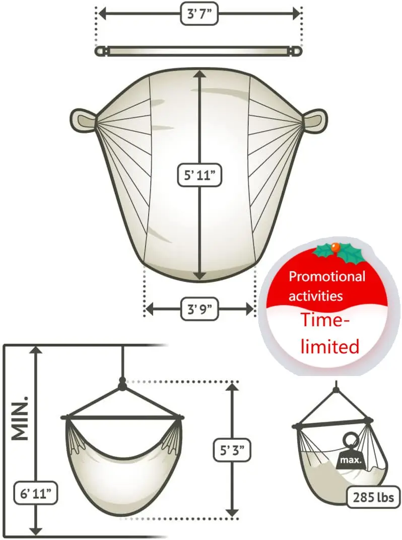 ® - Large Comfort Domingo Hammock Swing Chair - Weather & Tear Resistant Hanging Hammock Chair - Indoor Outdoor Hammock Chair Sw
® - Large Comfort Domingo Hammock Swing Chair - Weather & Tear Resistant Hanging Hammock Chair - Indoor Outdoor Hammock Chair Sw