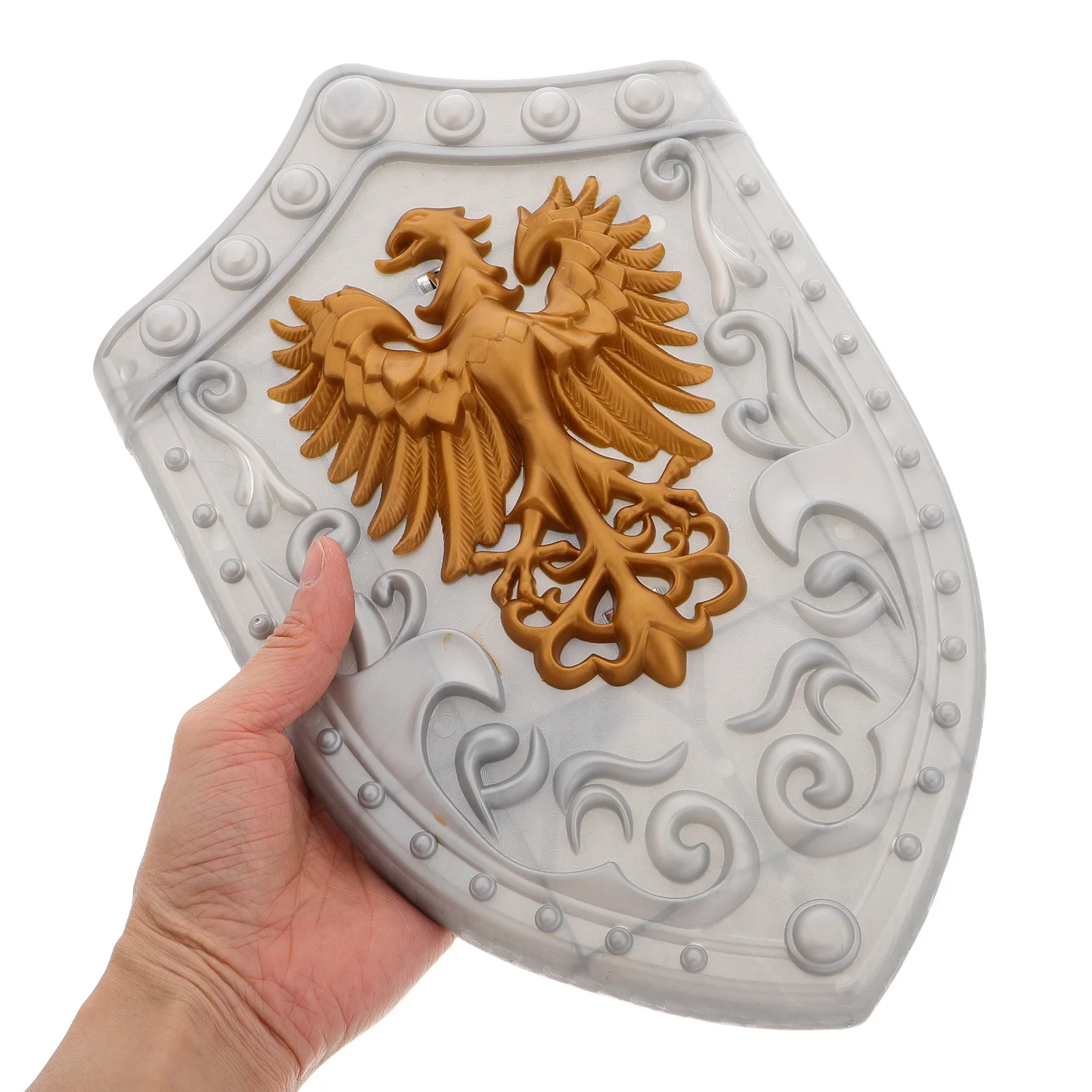 Plastic Medieval Shield Realistic Shield for Pretend Play Cosplay Event Historical Reenactment Stage Prop
Plastic Medieval Shield Realistic Shield for Pretend Play Cosplay Event Historical Reenactment Stage Prop