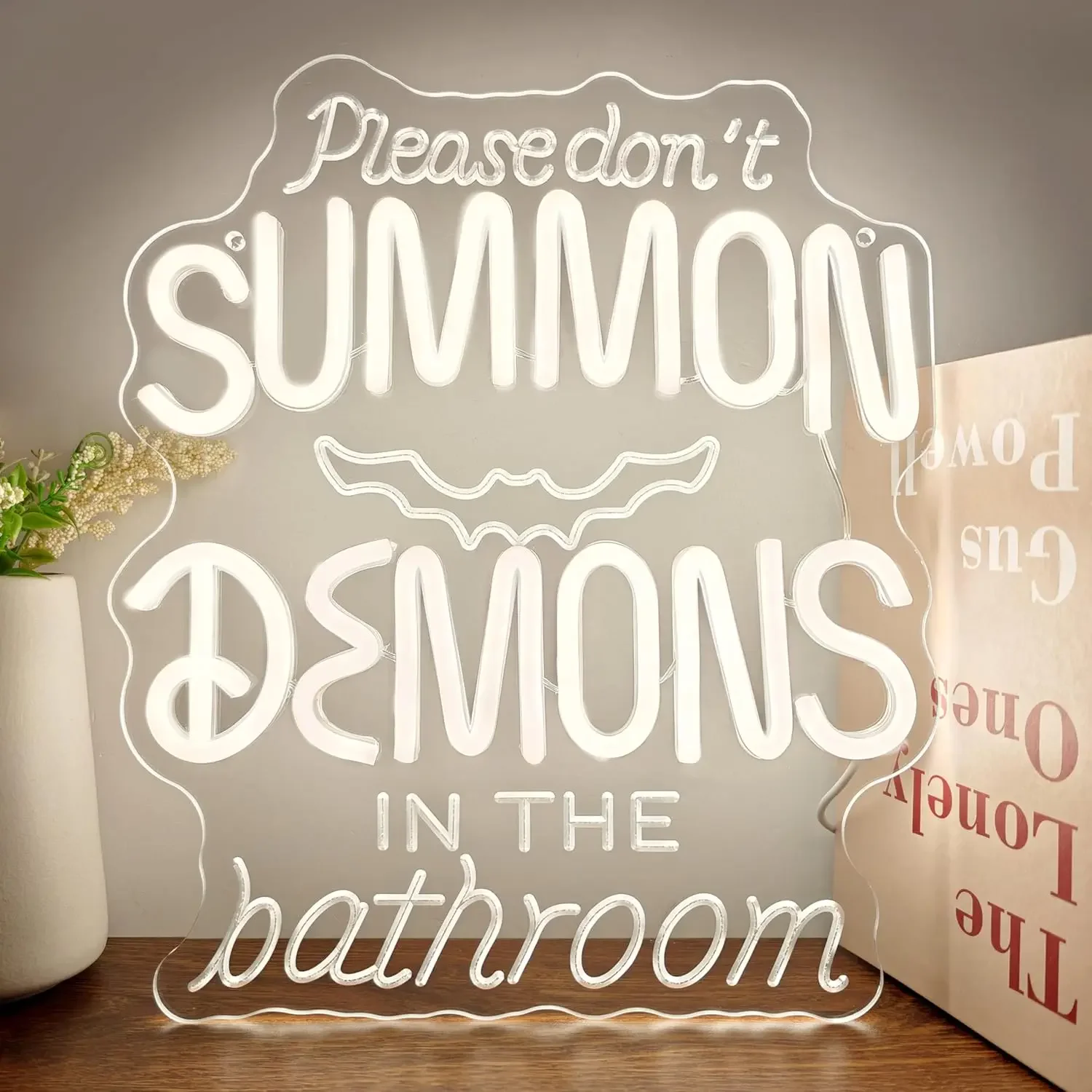 LED Please Don't Summon Demons Neon Sign USB Dimmable Neon Light Sign for Drink Bar Man Cave Bedroom Game Room Party Wall Decor
LED Please Don't Summon Demons Neon Sign USB Dimmable Neon Light Sign for Drink Bar Man Cave Bedroom Game Room Party Wall Decor
