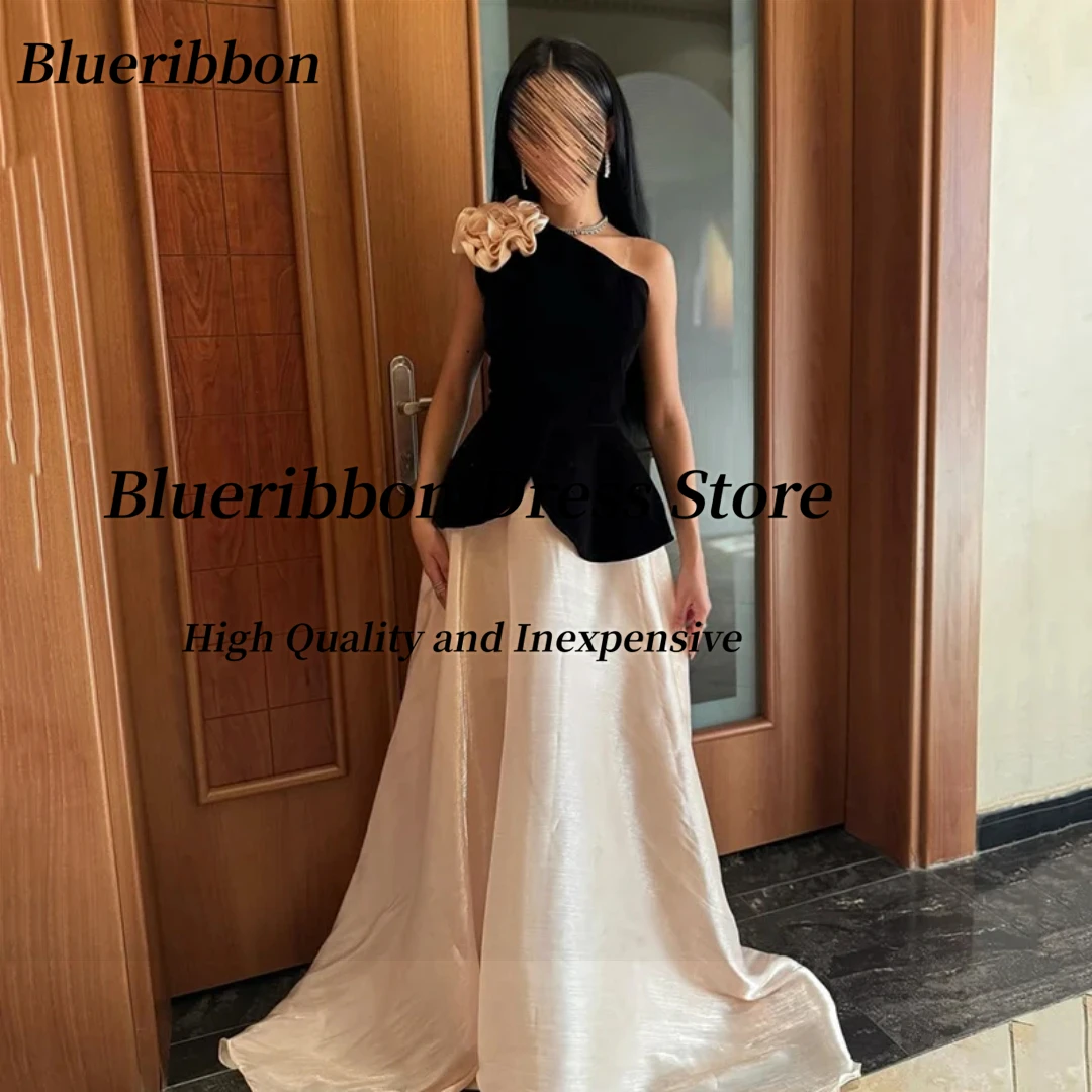Blueribbon Contrast Color Prom Dresses with Flower One Shoulder Robe Des Soiree A Line Birthday Party Special Dress Customized
Blueribbon Contrast Color Prom Dresses with Flower One Shoulder Robe Des Soiree A Line Birthday Party Special Dress Customized