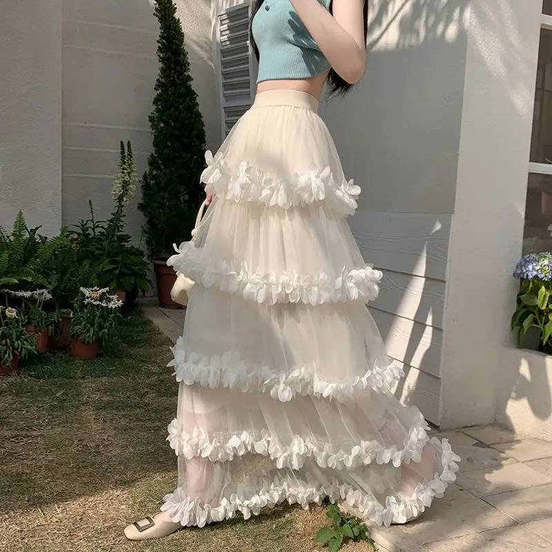 Petal Cake Long Skirt Women Spring Summer New Niche Design Female Style High Waist Slim Skirt
Petal Cake Long Skirt Women Spring Summer New Niche Design Female Style High Waist Slim Skirt
