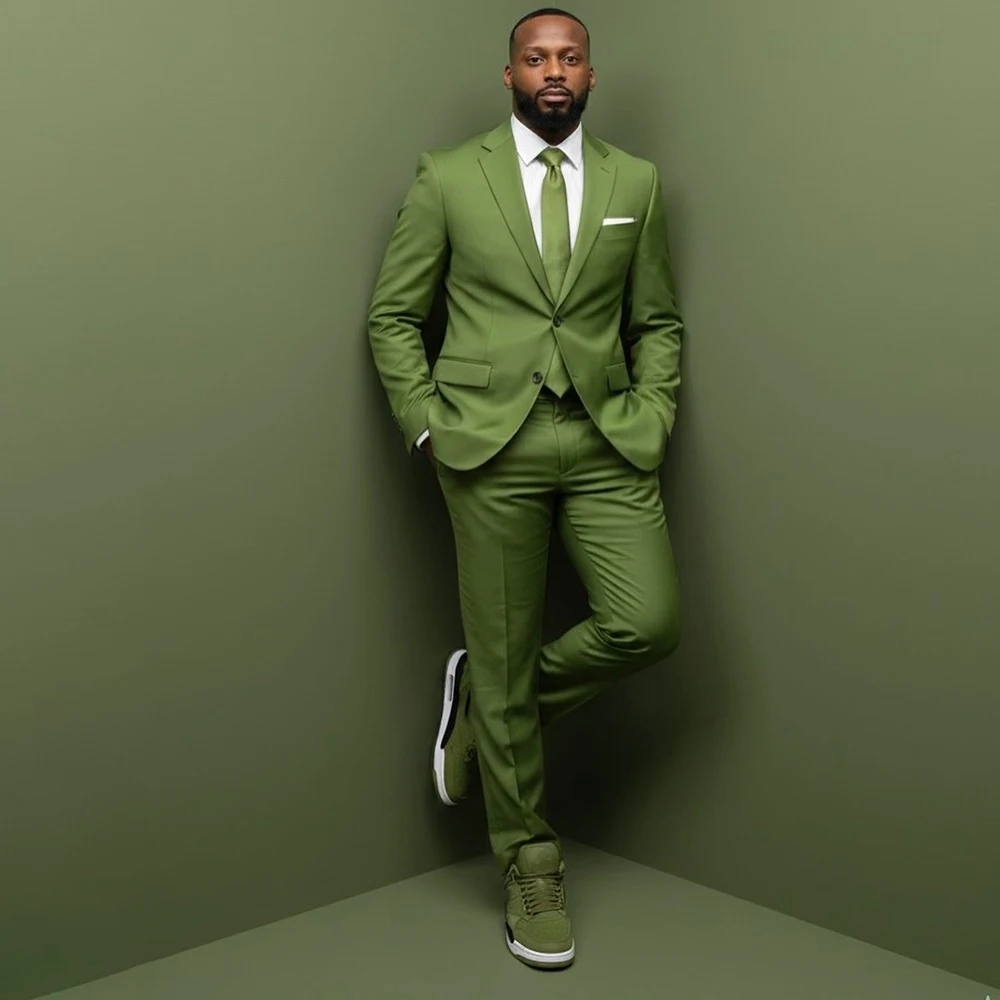 Bespoke Solid Color Men's Suits 2 Piece Jacket Pants Full Sets Customzied Single Breasted Notch Lapel Slim Fit Male Clothing
Bespoke Solid Color Men's Suits 2 Piece Jacket Pants Full Sets Customzied Single Breasted Notch Lapel Slim Fit Male Clothing