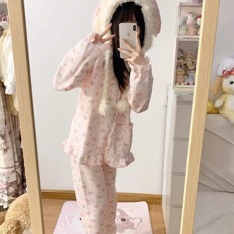 Sanrios Kawaii пижамы My Melody общежитие брюки с длинными рукавами теплые милые повседневные удобные модные тенденции мягкий креативный принт
Sanrios Kawaii пижамы My Melody общежитие брюки с длинными рукавами теплые милые повседневные удобные модные тенденции мягкий креативный принт