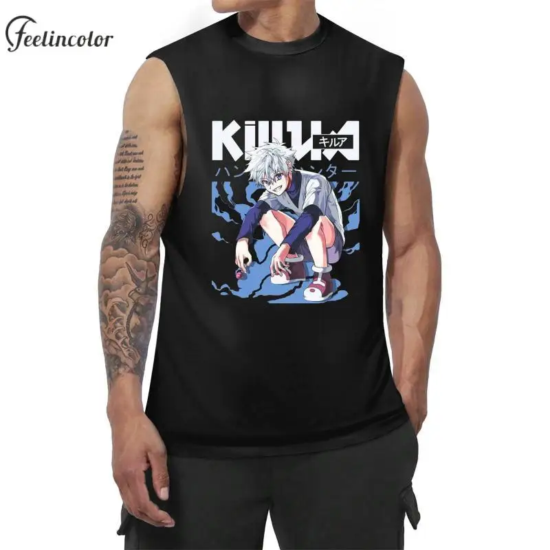 Killua Print Sleeveless T-Shirts for Men Japanese Anime Graphic Tank Tops Black O-Neck Vest Summer Harajuku Tops Male Clothes
Killua Print Sleeveless T-Shirts for Men Japanese Anime Graphic Tank Tops Black O-Neck Vest Summer Harajuku Tops Male Clothes