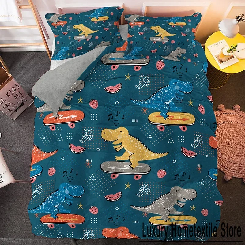Cartoon Dinosaur Bedding Set Boys Girls Twin Queen Size Duvet Cover Pillowcase Bed Kids Adult Fashion Home Textileextile
Cartoon Dinosaur Bedding Set Boys Girls Twin Queen Size Duvet Cover Pillowcase Bed Kids Adult Fashion Home Textileextile