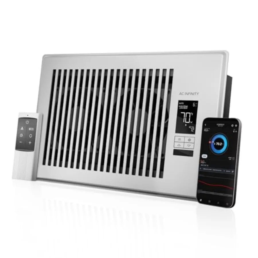 AIRTAP T6 White Register Booster Fan for 6 x 10 Vents Thermostat Control Improves Heating Cooling Quiet 10-Speed Remote Control
AIRTAP T6 White Register Booster Fan for 6 x 10 Vents Thermostat Control Improves Heating Cooling Quiet 10-Speed Remote Control