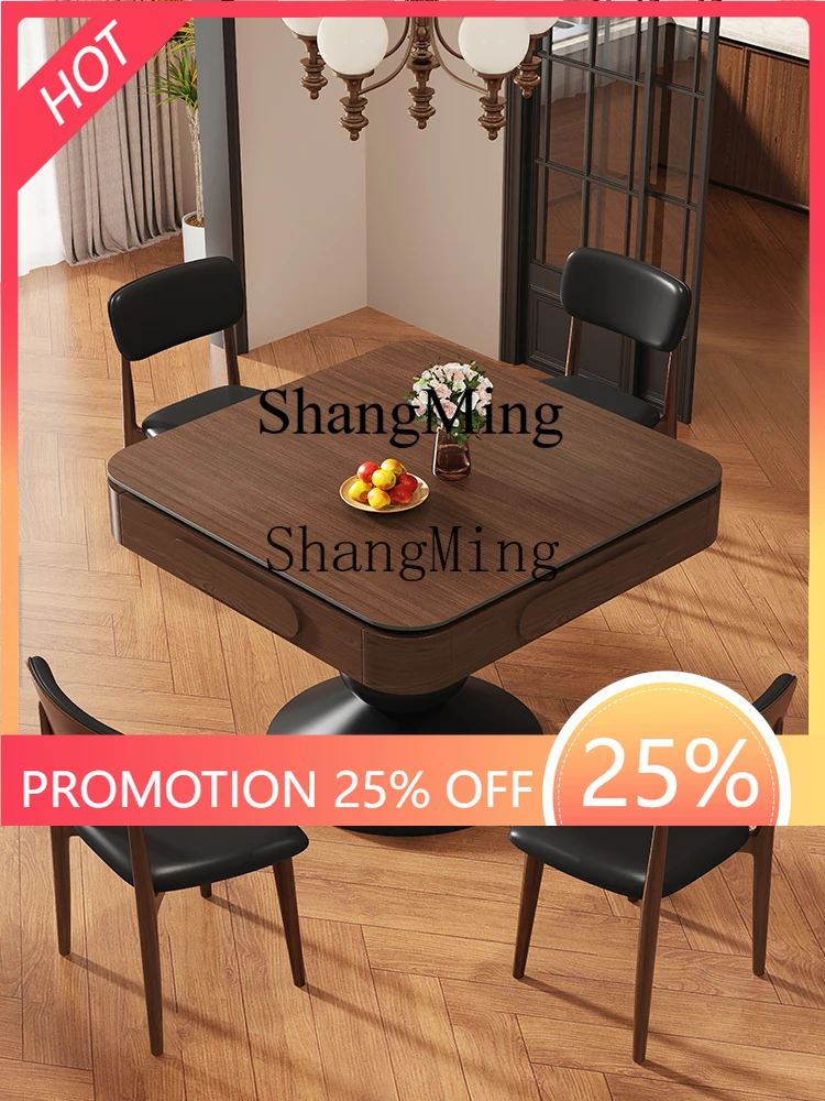 ZYY high-end exquisite medieval style dual-purpose integrated black walnut solid wood automatic mahjong machine dining table
ZYY high-end exquisite medieval style dual-purpose integrated black walnut solid wood automatic mahjong machine dining table