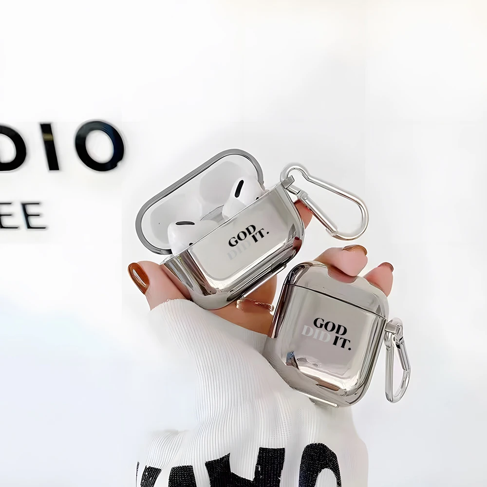 Simple GOD Text Electroplated Silver Earphone Case for AirPods 4/3/2/1 Earbuds Case for AirPods Pro 3/Pro 2/Pro Protective Cover
Simple GOD Text Electroplated Silver Earphone Case for AirPods 4/3/2/1 Earbuds Case for AirPods Pro 3/Pro 2/Pro Protective Cover