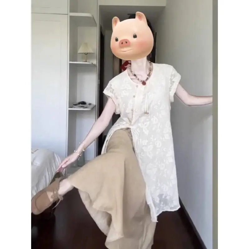 New Chinese Style Zen Hollow Design Lightweight National Trend Top And Skirt Set for Small Stature Women Summer Vintage
New Chinese Style Zen Hollow Design Lightweight National Trend Top And Skirt Set for Small Stature Women Summer Vintage