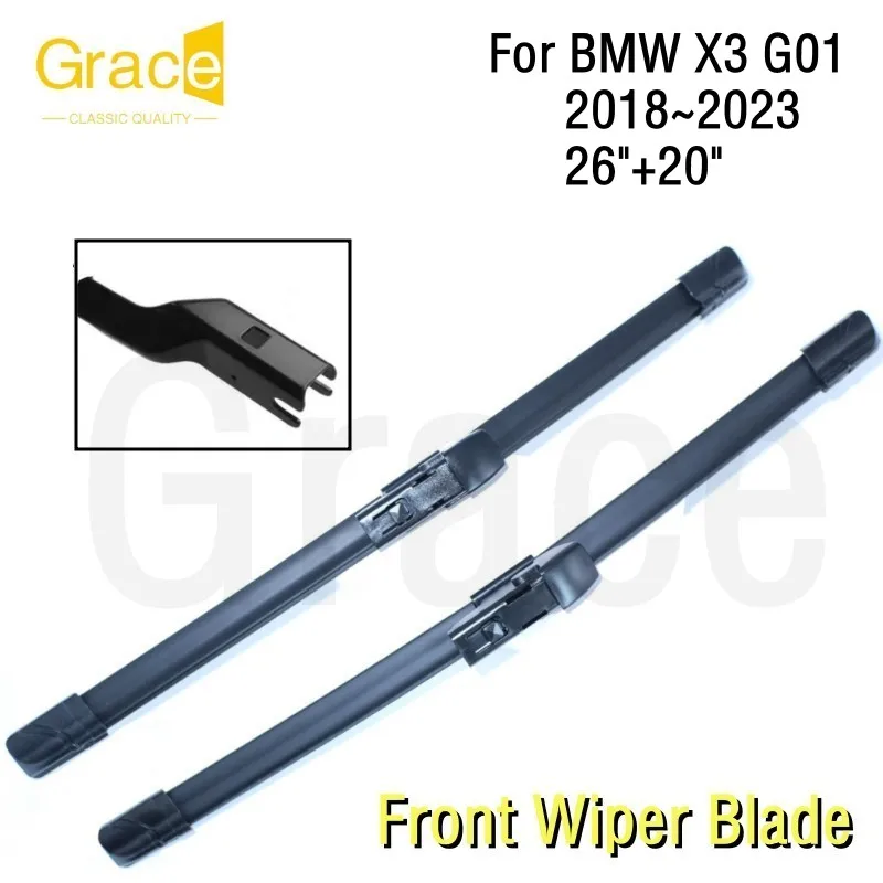 Wiper Blade For BMW X3 G01 26"+20" Car Windshield Windscreen Rubber 2018 2019 2020 2021 2022 2023
Wiper Blade For BMW X3 G01 26"+20" Car Windshield Windscreen Rubber 2018 2019 2020 2021 2022 2023