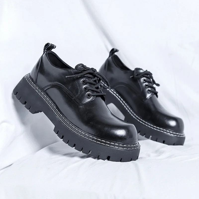 Туфли дерби мужские кожаные, повседневная обувь для работы и работы, деловой стиль, на платформе, дышащие, стиль джентльмен, черные
Туфли дерби мужские кожаные, повседневная обувь для работы и работы, деловой стиль, на платформе, дышащие, стиль джентльмен, черные