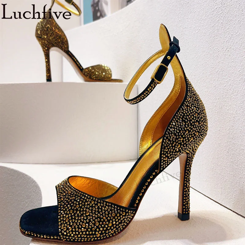 New Luxury Rhinestone Thin High Heels Sandals Women Sexy Ankle Buckle Crystal Sandals Summer Brand Dress Shoes Zapatos Mujer
New Luxury Rhinestone Thin High Heels Sandals Women Sexy Ankle Buckle Crystal Sandals Summer Brand Dress Shoes Zapatos Mujer