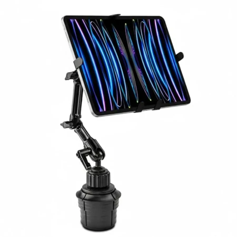 Vehicle cupholder tablet mount for cars, trucks, SUVs: heavy-duty aluminum, black, fits 2.753.5 cupholders, holds 711 tablets,
Vehicle cupholder tablet mount for cars, trucks, SUVs: heavy-duty aluminum, black, fits 2.753.5 cupholders, holds 711 tablets,