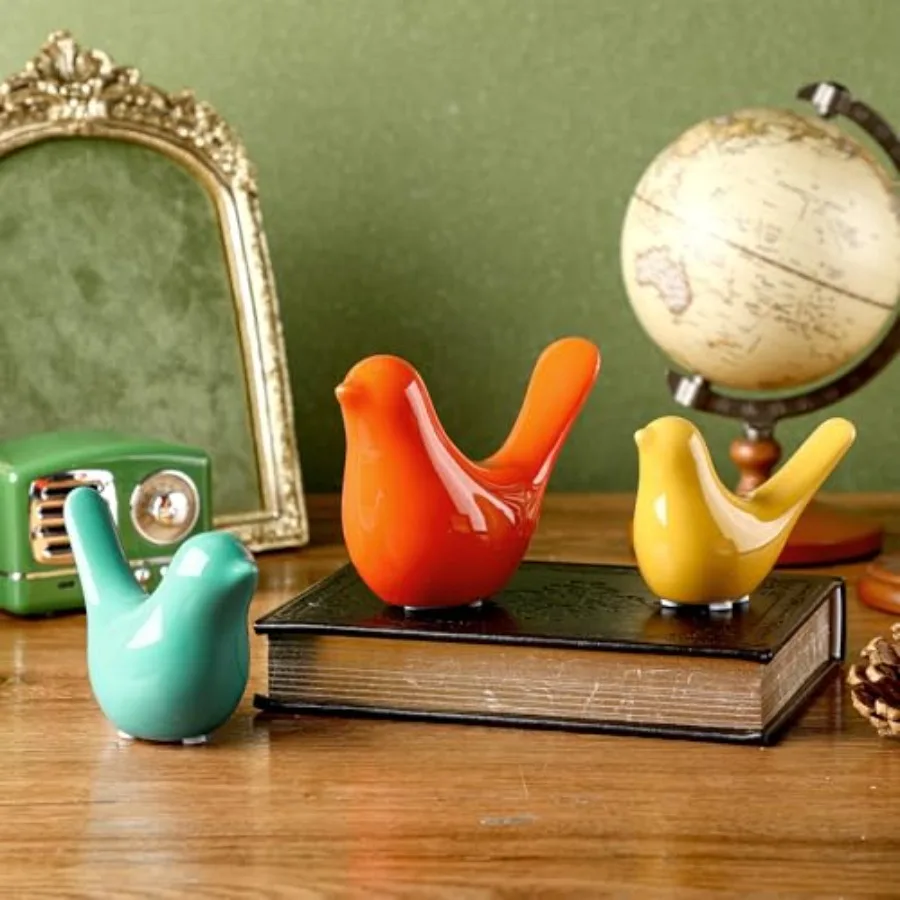 3pcs Mid Century Modern Decor Medieval Table Decor Ceramic Birds Orange Blue and Yellow Ceramic Birds for Home Office Table Des
3pcs Mid Century Modern Decor Medieval Table Decor Ceramic Birds Orange Blue and Yellow Ceramic Birds for Home Office Table Des
