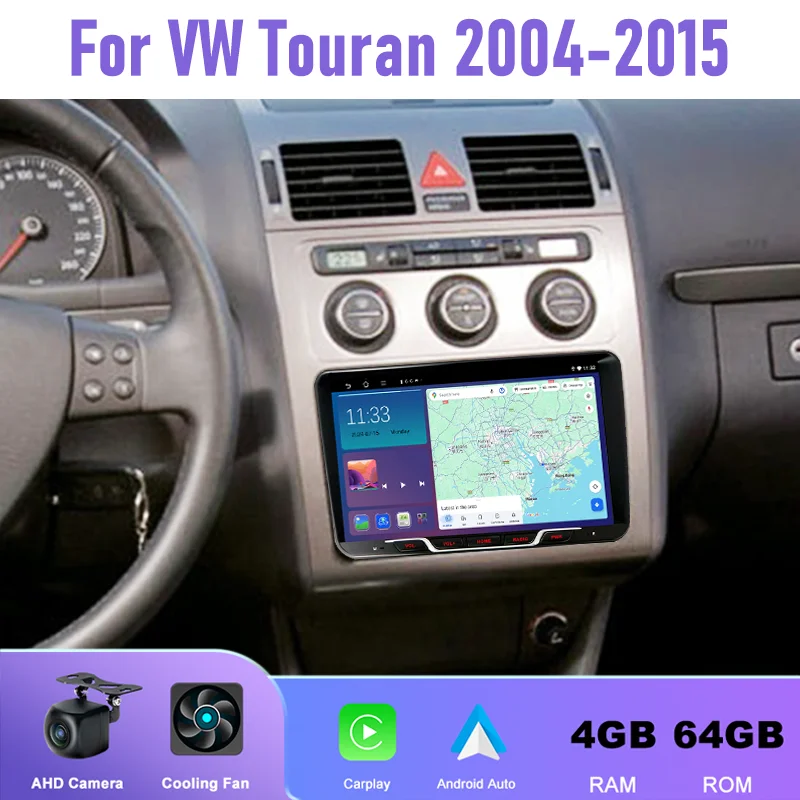 9" 4+64GB Car Radio For VW Touran 2004-2015 Android 15 Auto Support Wireless Apple Carplay 2DIN GPS Rear Camera Canbus BT
9" 4+64GB Car Radio For VW Touran 2004-2015 Android 15 Auto Support Wireless Apple Carplay 2DIN GPS Rear Camera Canbus BT