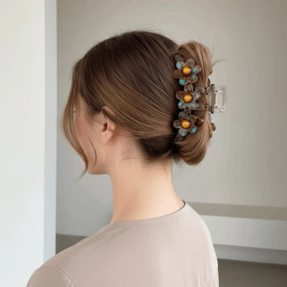 Tortoise Shell Acetic Acid Hair Claw Large Size Three Flower Floral Shark Clip Strong Spring Premium Quality Acetate Hairpins
Tortoise Shell Acetic Acid Hair Claw Large Size Three Flower Floral Shark Clip Strong Spring Premium Quality Acetate Hairpins