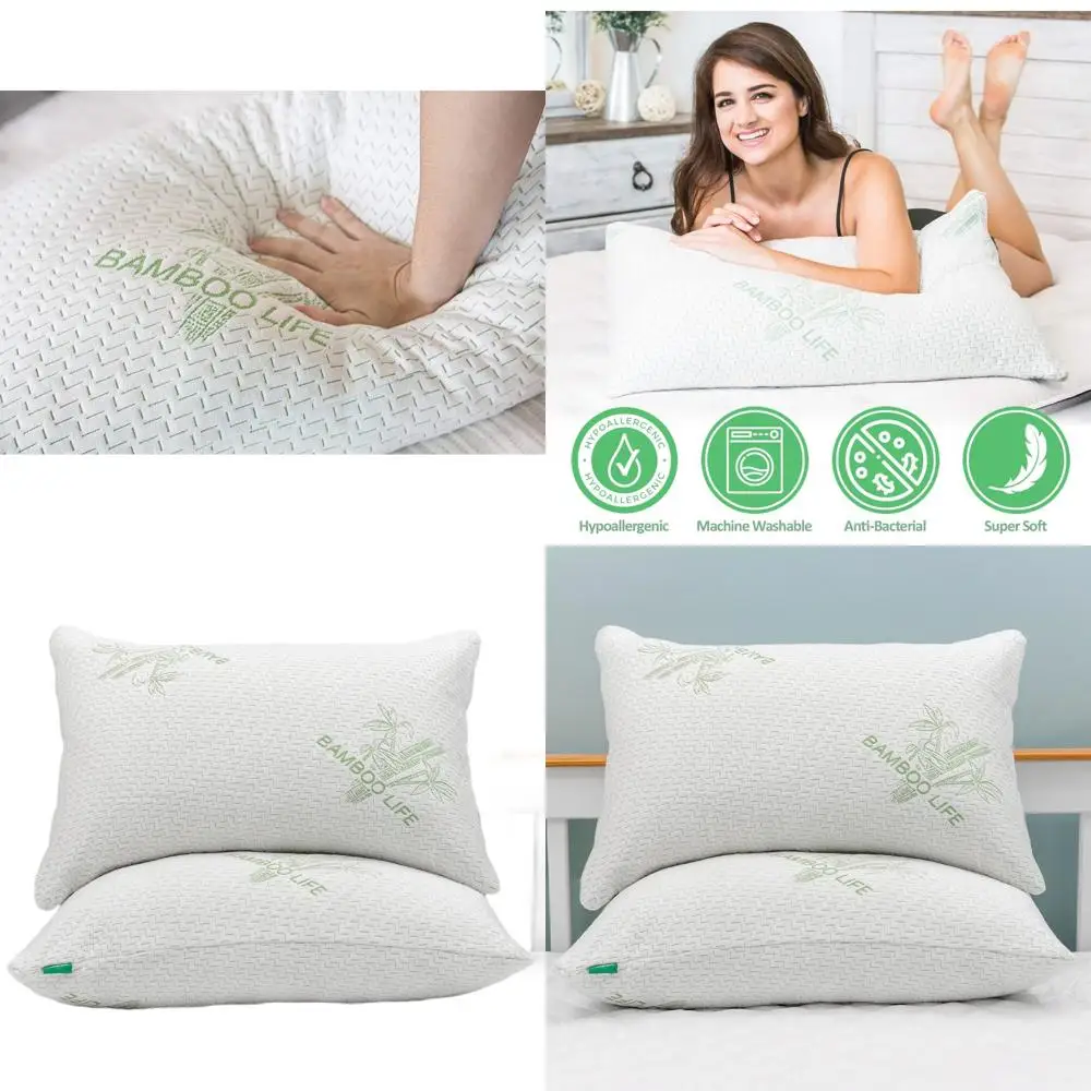 Подушки из охлаждающей пены с эффектом памяти размера Queen Size - 2 штуки, чехол из бамбукового вискозного волокна, идеально подходят для сна на спине и на боку.
Подушки из охлаждающей пены с эффектом памяти размера Queen Size - 2 штуки, чехол из бамбукового вискозного волокна, идеально подходят для сна на спине и на боку.
