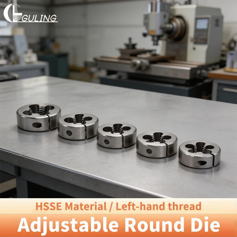 GULING HSSE Left American Adjustable Round Die UNC/UNF 3-48~10-32 1/4 5/16 3/8 7/16 1/2 9/16 5/8 3/4 7/8 Die for Stainless Steel
GULING HSSE Left American Adjustable Round Die UNC/UNF 3-48~10-32 1/4 5/16 3/8 7/16 1/2 9/16 5/8 3/4 7/8 Die for Stainless Steel
