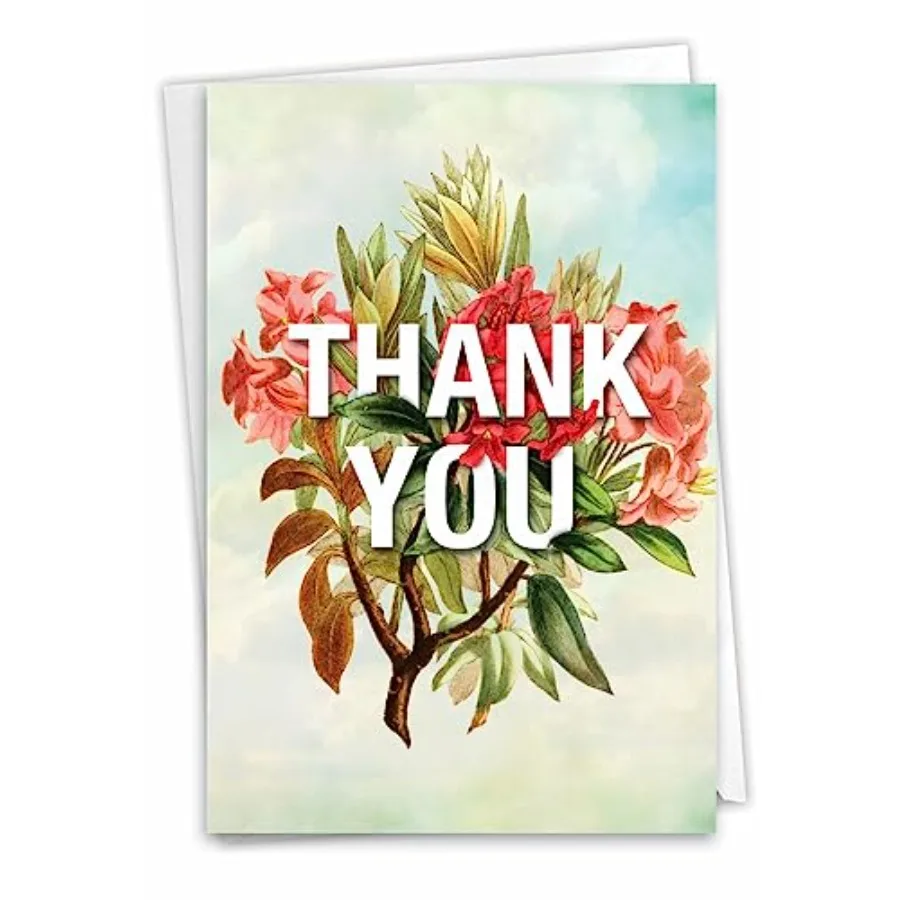 1 Thank You Greeting Card with Envelope - Elegant Watercolor Flowers, Colorful Appreciation Notecard Gift - C9340TYB
1 Thank You Greeting Card with Envelope - Elegant Watercolor Flowers, Colorful Appreciation Notecard Gift - C9340TYB