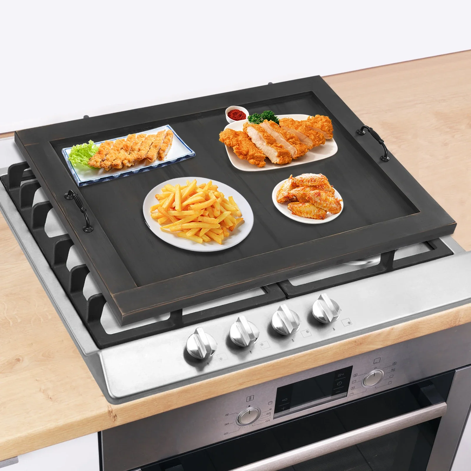 Creative Solid Wood Rectangular Dining Tray – Vintage Stove Top Board for Kitchen or Hotel Use
Creative Solid Wood Rectangular Dining Tray – Vintage Stove Top Board for Kitchen or Hotel Use