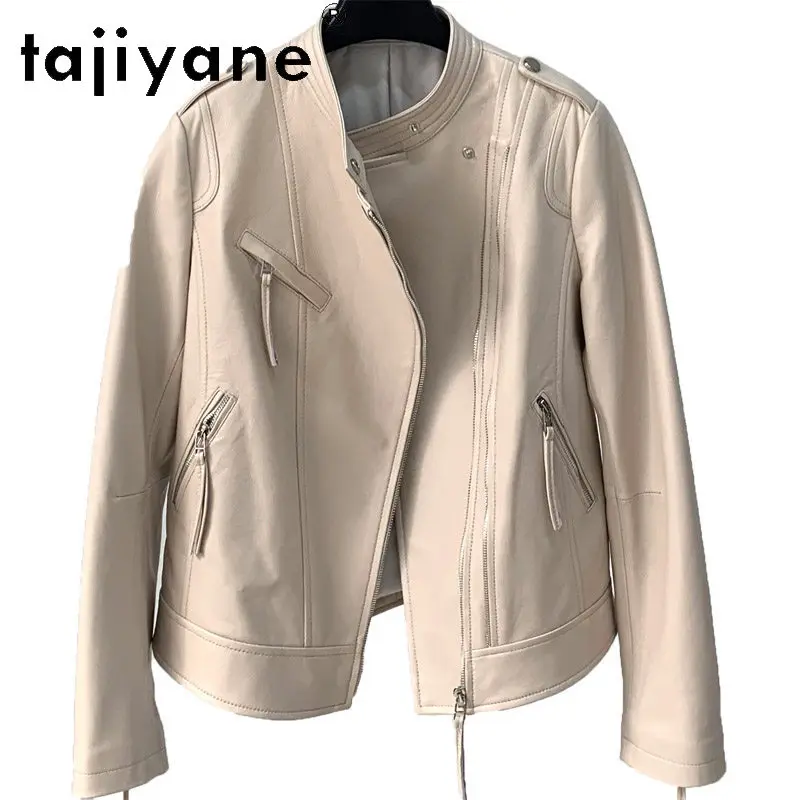 TAJIYANE Short Genuine Leather Jacket Woman Sheepskin Motorcycle Jackets for Woman Zipper Leather Coat Slim-fit Дубленка Casual
TAJIYANE Short Genuine Leather Jacket Woman Sheepskin Motorcycle Jackets for Woman Zipper Leather Coat Slim-fit Дубленка Casual