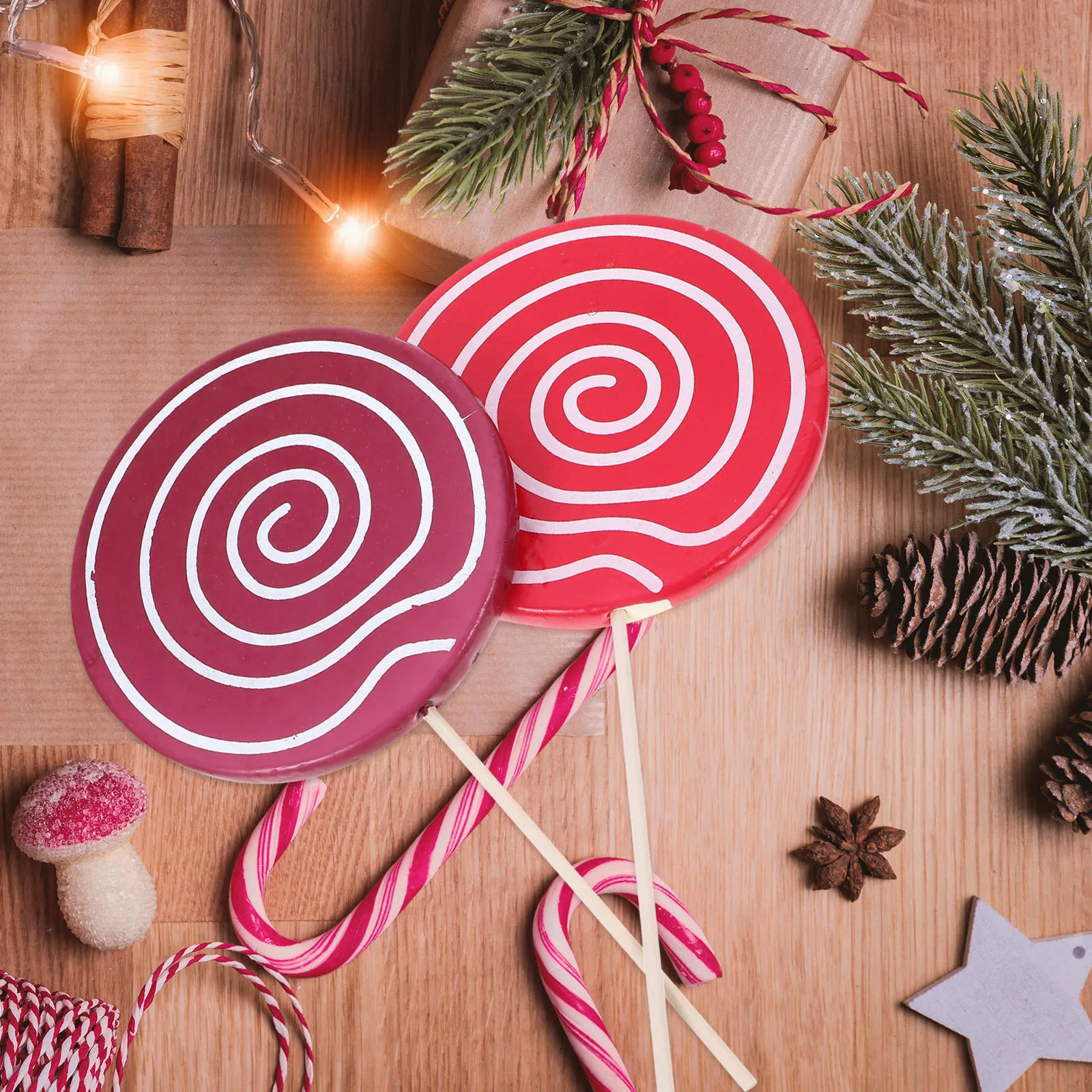 2Pcs Fake Lollipop Decoration Large Simulation Candy Props for Christmas Party Photo Decoration Fake Lollipop
2Pcs Fake Lollipop Decoration Large Simulation Candy Props for Christmas Party Photo Decoration Fake Lollipop