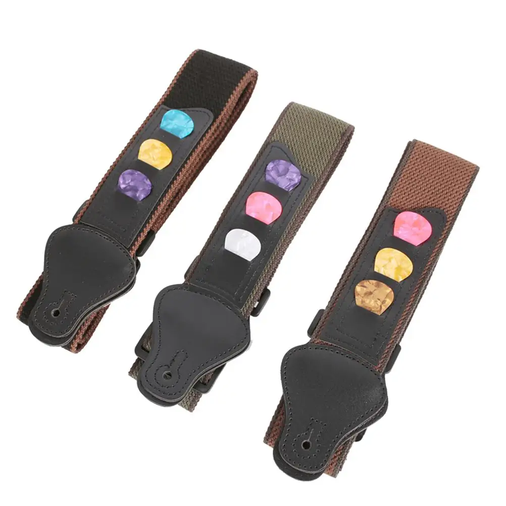Guitar Strap Electric Bass Adjustable Belt PU Pick Holder 3 Picks Acoustic Guitar Accessories Long Lasting Durable
Guitar Strap Electric Bass Adjustable Belt PU Pick Holder 3 Picks Acoustic Guitar Accessories Long Lasting Durable