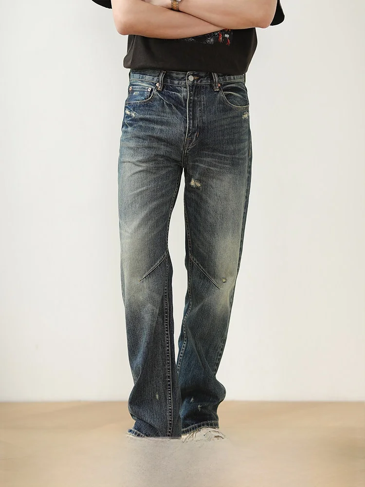 Heavy Duty Washed Straight Leg Jeans Indigo American Retro Darning Cotton Denim Narrow Width Mbbcar Youth Casual Wear
Heavy Duty Washed Straight Leg Jeans Indigo American Retro Darning Cotton Denim Narrow Width Mbbcar Youth Casual Wear