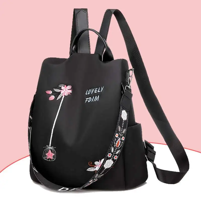 Water-Resistant Embroidered Oxford Cloth Women's Backpack Casual Ethnic Style Anti-Theft Ladies Bag Leisure Double-Shoulder Bag
Water-Resistant Embroidered Oxford Cloth Women's Backpack Casual Ethnic Style Anti-Theft Ladies Bag Leisure Double-Shoulder Bag